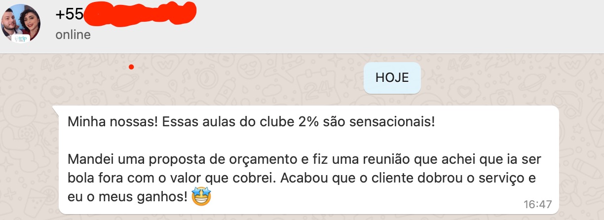 Depoimento 1 - prova de resultado