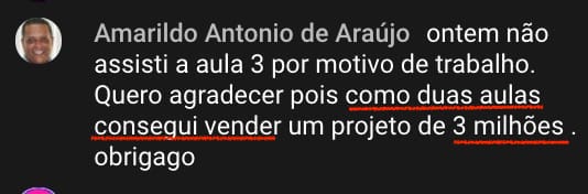 Depoimento 3 - prova de resultado